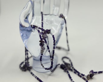 Amethyst Waist Beads: Handmade Gemstone Body Jewelry