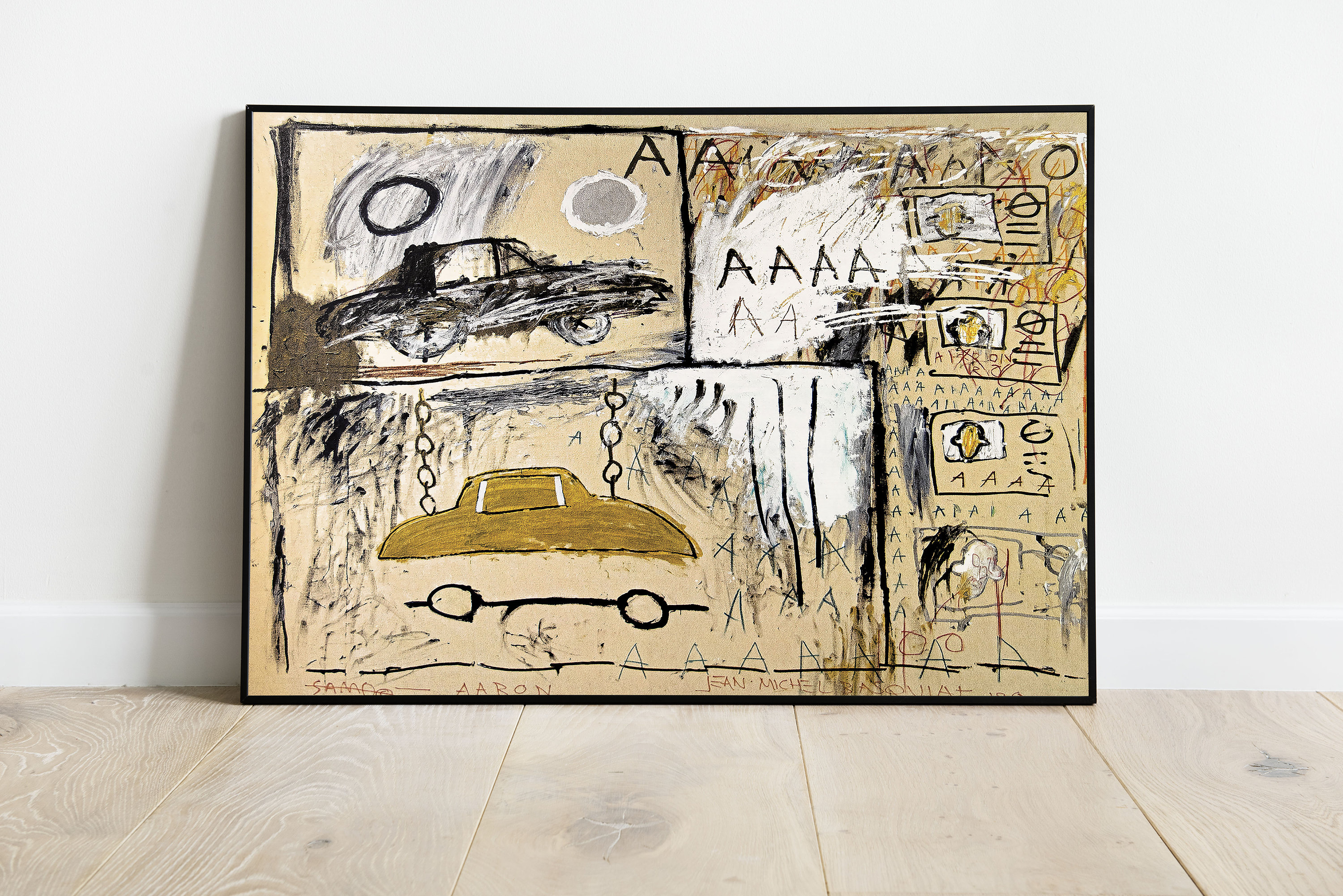 Cadillac Moon Basquiat Art Print A1 A2 A3 A4 A5 Poster | Etsy