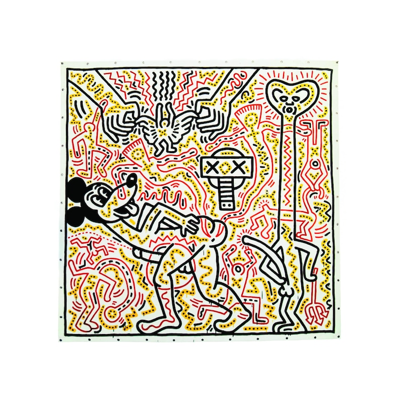 Mickey Mouse NYC Keith Haring Art Print Digital Download | Etsy