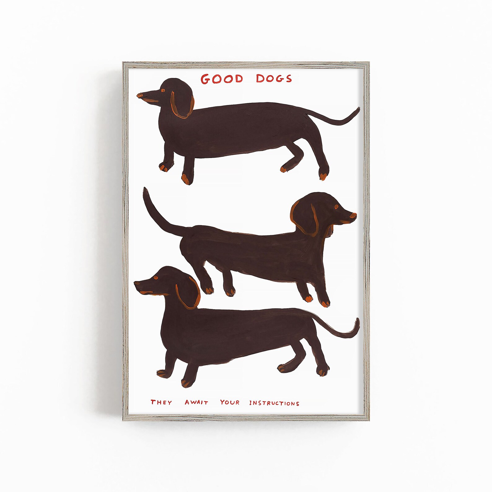 Good Dogs David Shrigley Art Print Contemporary Art Print