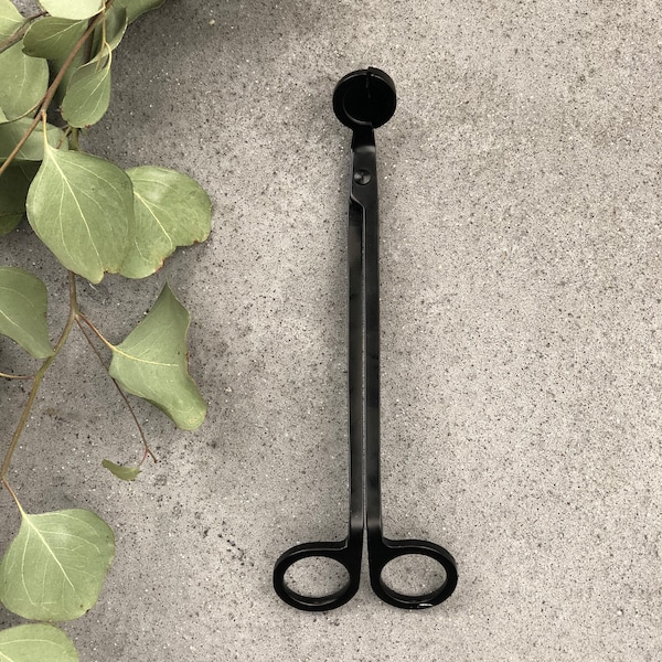 matte black | stainless steel candle wick trimmer