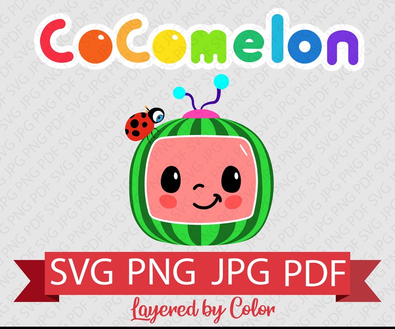 Download Logo Cocomelon Cocomelon Texte Couches Svg Jpg Png Pdf | Etsy