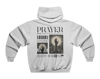 Prayer Hooded Sweatshirt, graphic hoodie, unique hoodie, streetwear, gift for him, aesthetic hoodie, celestial hoodie, unisex hoodie