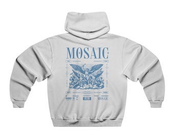 MOSAIC Hooded Sweatshirt, graphic hoodie, angel hoodie, oversize hoodie, gift for her, gift for him, heaven hoodie, ethereal hoodie, cool