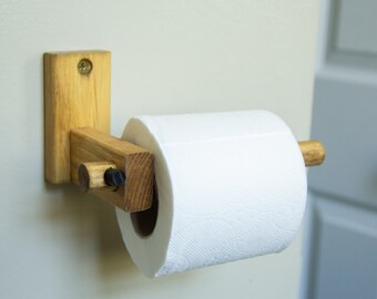 Toilet roll holder Blue Oriental Wooden handmade ideal for bathrooms handmade 