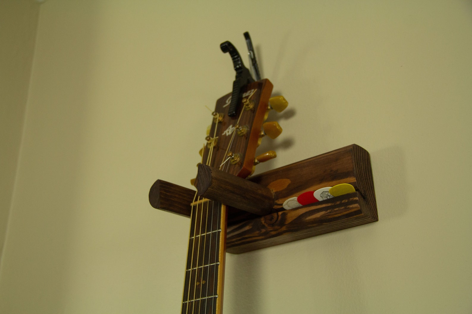 Floating Guitar Stand Wall Mounted Guitar Stand Fathers Day Etsy