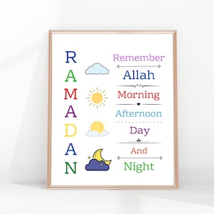 Ramadan Kids Wall Art, Ramadan Decoration, Ramadan Decor, Ramadan Gift, Eid Gift, Ramadan Printable