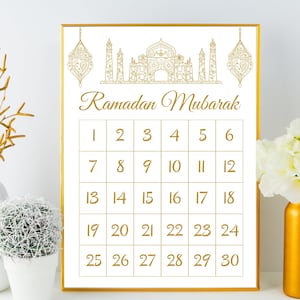 Ramadan calendar countdown to Eid, Ramadan Decoration, Ramadan Decor, Eid gift, Ramadan Gift, Ramadan Printable