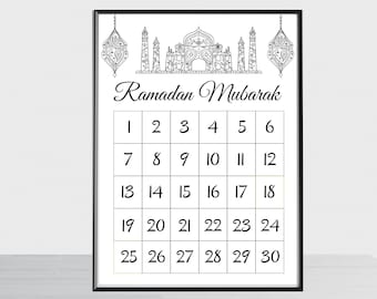 Ramadan Calendar Countdown to Eid, Ramadan Decoration, Ramadan