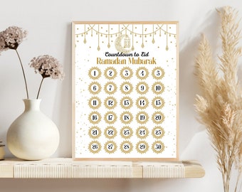 Ramadan Countdown Calendar: Eid Decoration Printable (Digital Download)