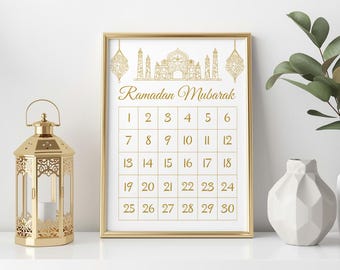 Ramadan Countdown Calendar Printable | 30 Days to Eid