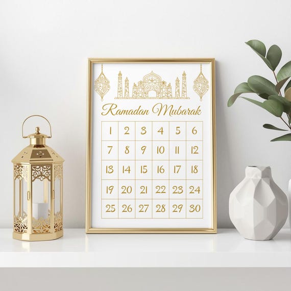 Ramadan Countdown Calendar Printable | 30 Days to Eid