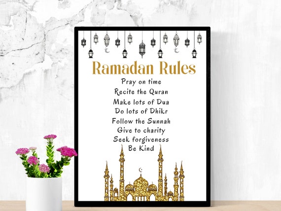 Ramadan Rules, Ramadan Decoration, Ramadan Decor, Eid Gift, Ramadan Gift,  Ramadan Printable 