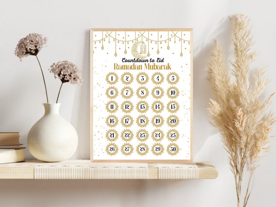 Ramadan Countdown Calendar: Eid Decoration Printable (Digital Download)