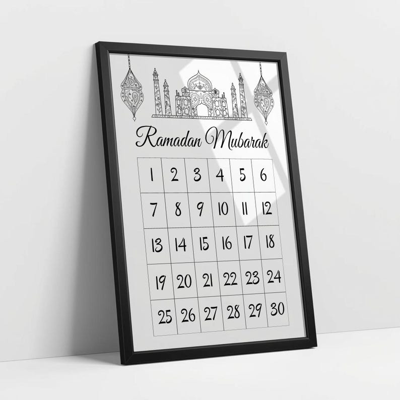 Ramadan Calendar Printable: Countdown to Eid Decoration (Digital Download) image 4