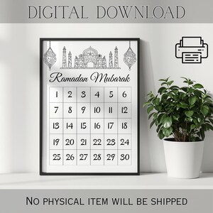 Ramadan Calendar Printable: Countdown to Eid Decoration (Digital Download) image 6