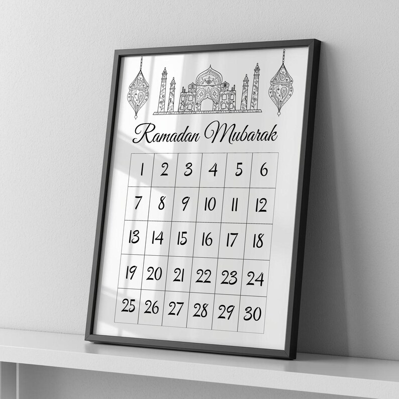 Ramadan Calendar Printable: Countdown to Eid Decoration (Digital Download) image 3