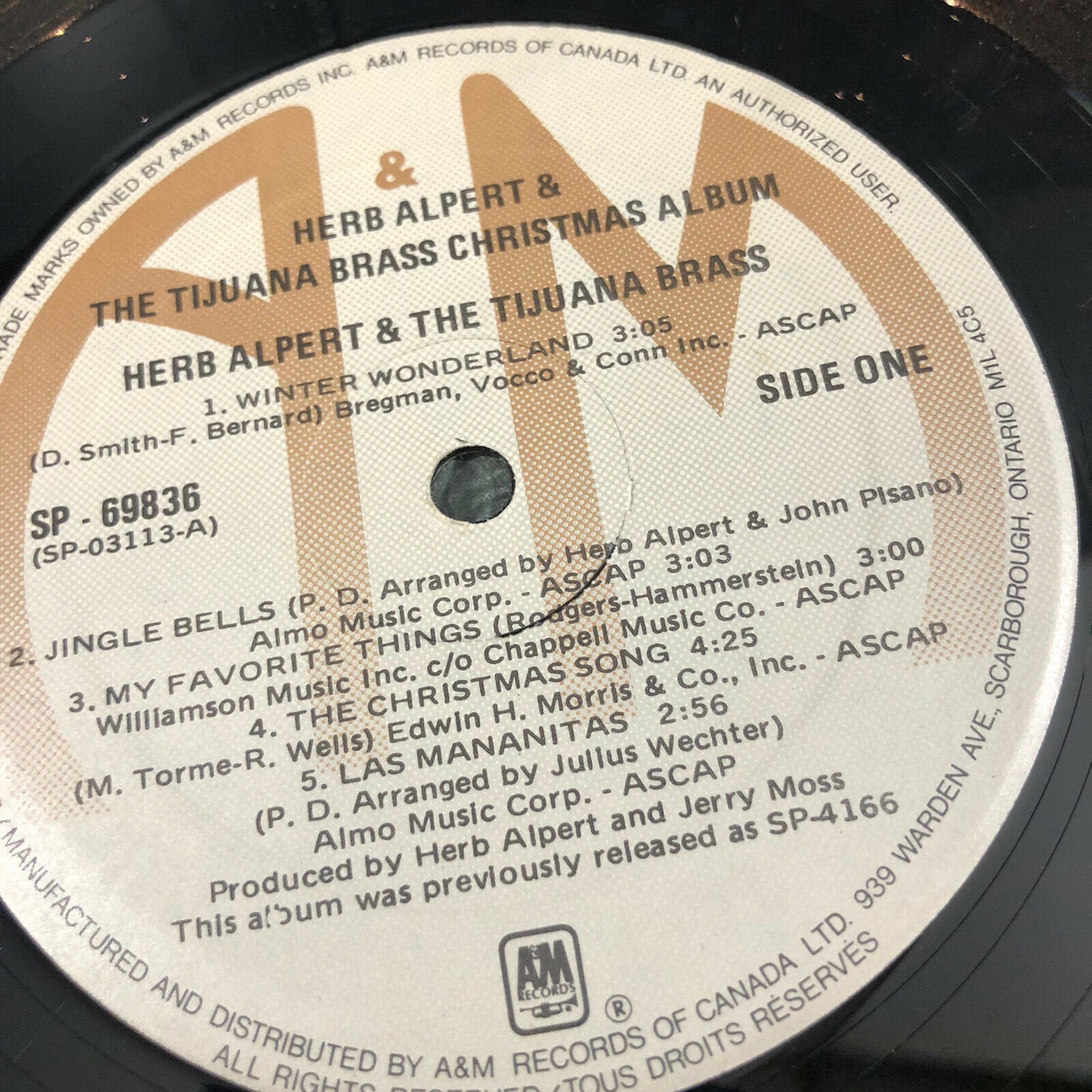 Herb Alpert & The Tijuana Brass Christmas Album SP69836 VG Etsy