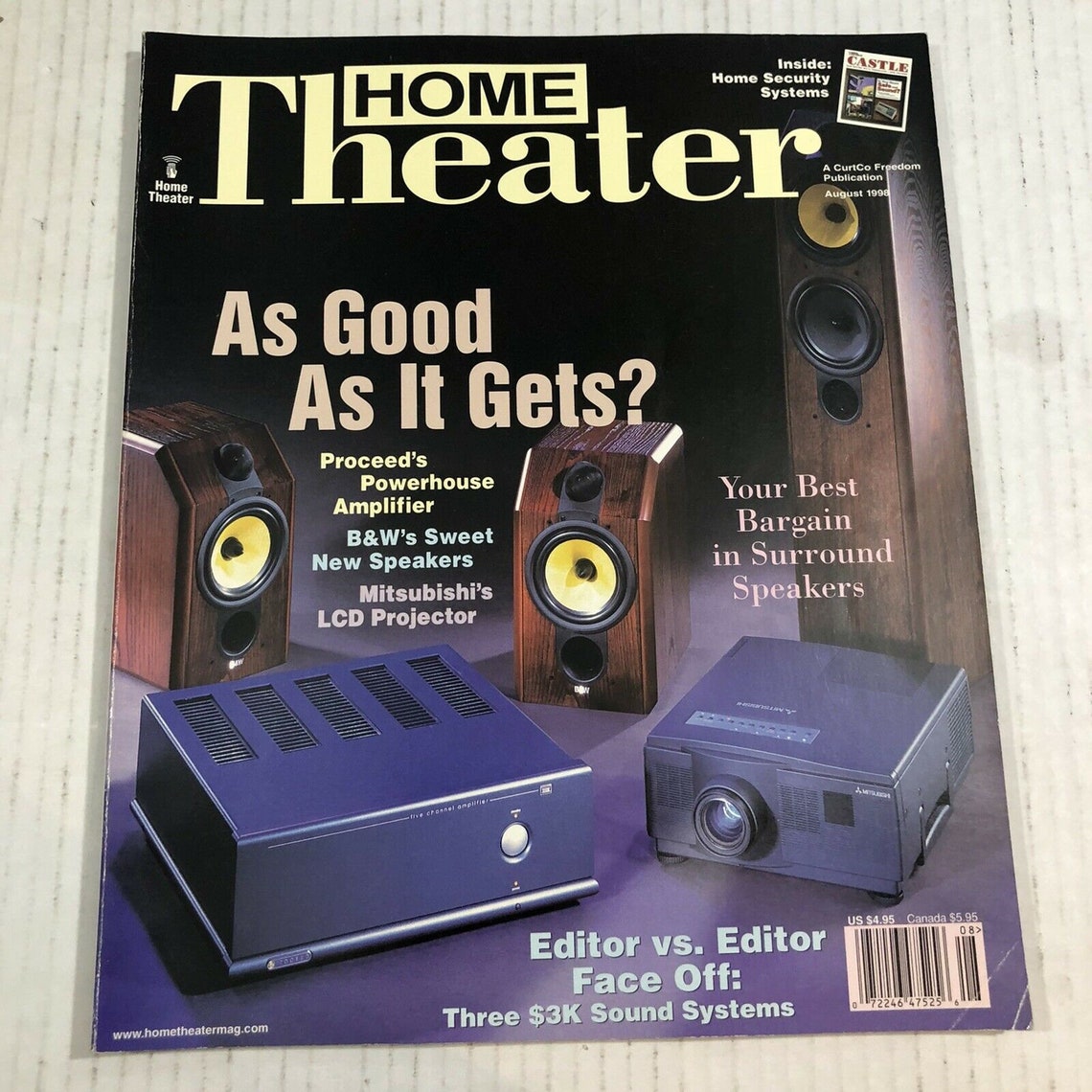 Home Theater Audio Video Hifi Magazine August 1998 Issue M2 Etsy