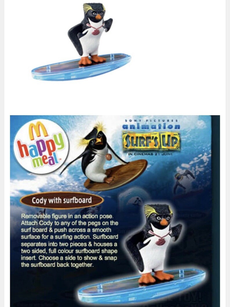 07 Happy Meal Animation Surf S Up Geek Surfin Fun New Sealed K3 07 Happy Meal Animation Surf S Up Geek Surfin Fun New Sealed K3