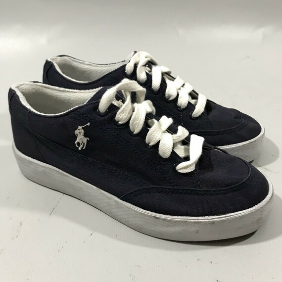 Vintage Polo Ralph Lauren Blue Canvas Womens Shoes