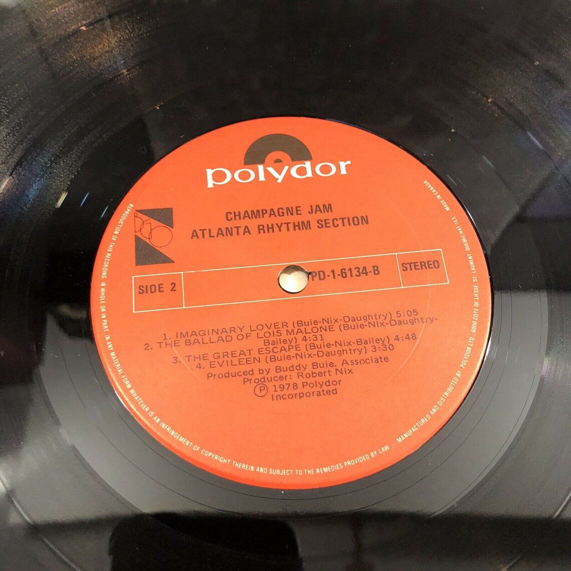 Champagne Jam Atlanta Rhythm Section PD16134B VG Vinyl Etsy