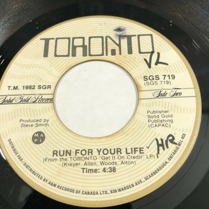 TORONTO Your Daddy Dont Know / Run For Your Life SGS719 VG Etsy