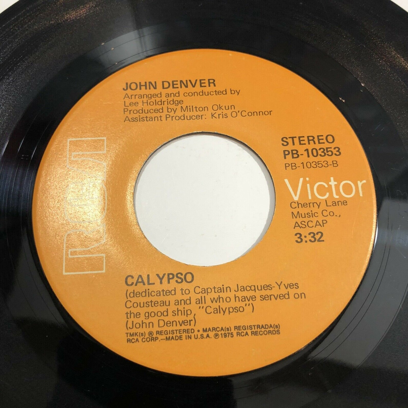 John Denver Calypso / I'm Sorry PB10353 VG 45rpm 1F Etsy