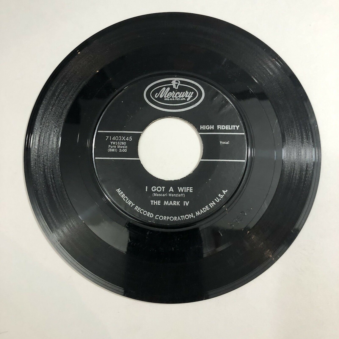 The Mark IV I Got A Wife / Ah-ooo-Gah 71403X45 VG 45rpm 7E | Etsy