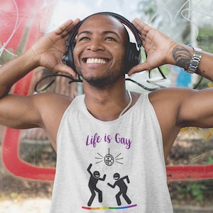 Life Is Gay - Disco Adult Unisex Tank Top