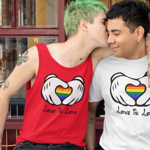 Love Is Love Mouse Hands Adult Unisex Tank Top