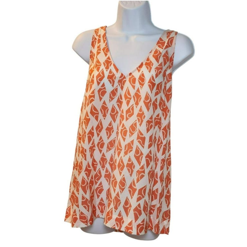 Blusa sin mangas vintage de algodón y seda – RN 56170 Bacotex, importación de Anthropologie UK – imagen 1