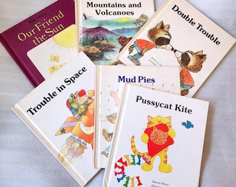 Vintage 80s Troll Associates Childrens Hardcover Book Lot of 6 Science Stories