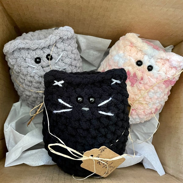 Baby Crochet Kitty! - NOV RESTOCK amigurumi plush cat kitten, chunky knit, blanket yarn, cuddly stuffed animal, customizable gift