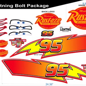 Lightning McQueen Decals 24"