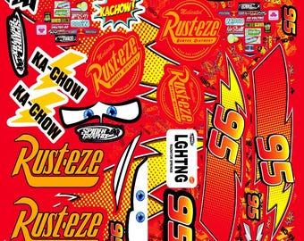 8.5"x11" Lightning McQueen Decal Package