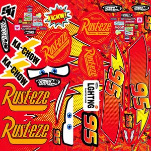 Ready, Set, Stick! Lightning McQueen Decal Fun Pack image 6