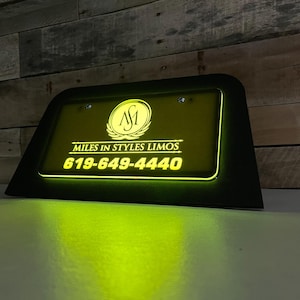 Aangepaste verlichte kentekenplaat