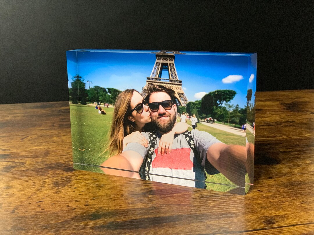 Acrylic Glass Photo Frame Block Custom Acrylic Photo Crystal Etsy