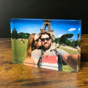 Acrylglas-Fotorahmenblock, benutzerdefiniertes Acrylfoto, Kristallglasfoto, Hochzeitsgeschenk, Valentinstagsgeschenk, reichhaltige Premium-Farbdrucke
