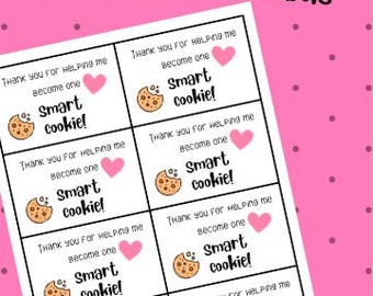 Etiketten/taslabels voor lerarendag: één slim koekje