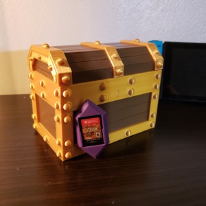 Suporte para jogos Treasure Chest Rupee Switch, suporte para cartuchos Switch inspirado em videogame, presente para jogadores