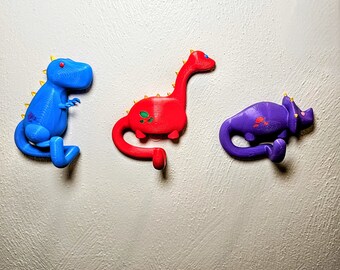 Dinosaur Coat Hanger Set, Kids Coat Hooks, Children's Coat Rack