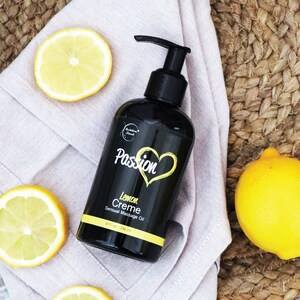 Sensual Massage Oil for Couples Massage & Intimate Moments. Anniversary Gift. All Natural Aphrodisiac, Lemon Creme Scent. For Women and Men.