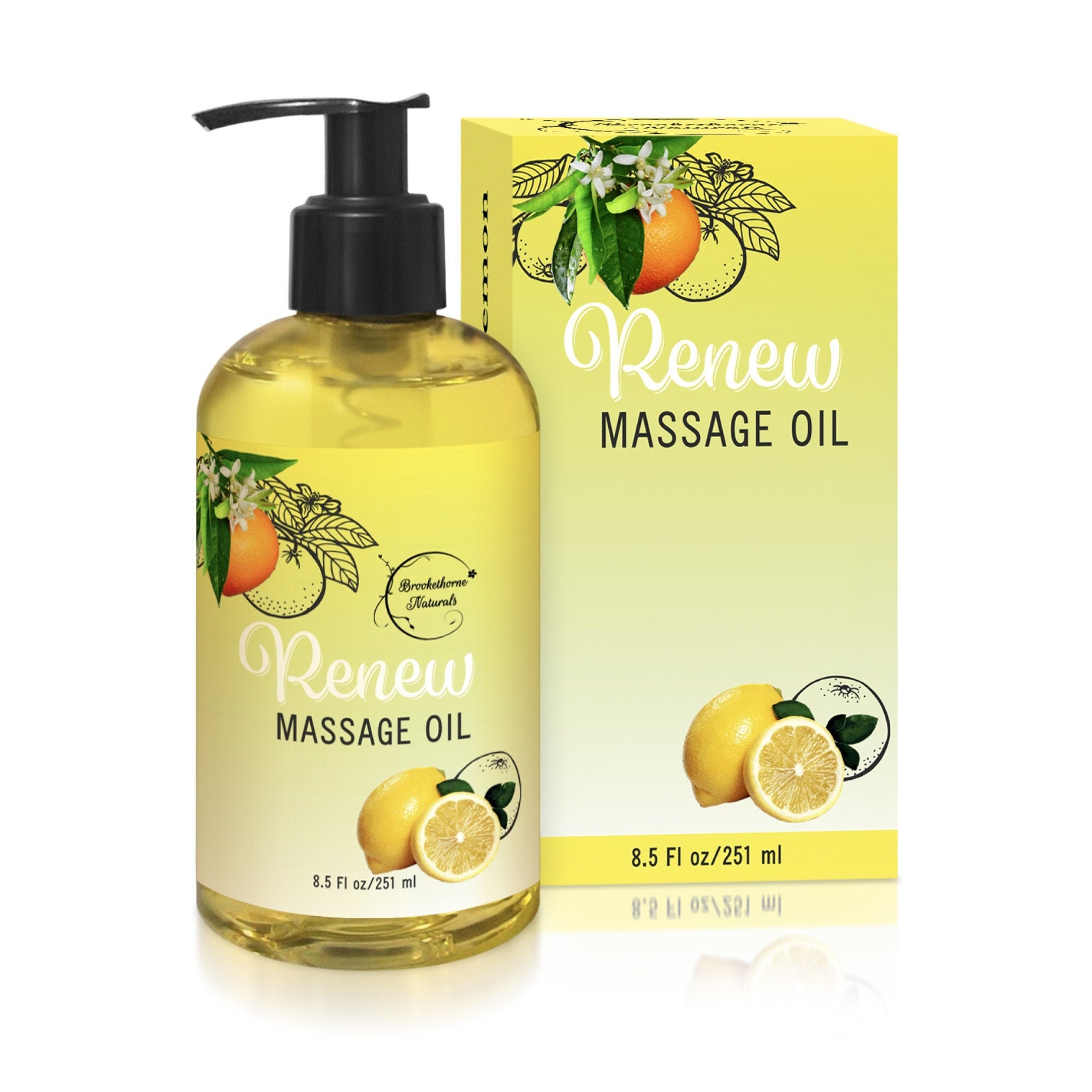 Massage Oil with Orange Lemon & Peppermint Essential Oil Etsy