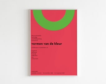 Wim Crouwel Poster, Forms Of Color Art Poster, SM 1966 Art Poster, Art Print, Mid Century Retro Print, 60s Art Poster, Bauhaus Print