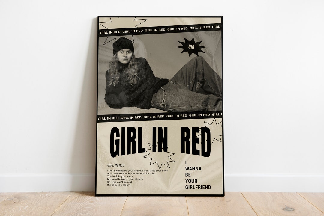 Girl in Red Poster, Girl in Red Print, Girl in Red Decor, Girl in Red