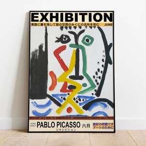 Cartel de la exposición picasso, impresión de arte picasso, impresión de arte moderno, impresión de Picasso, impresión de arte mínimo, cartel de Picasso, arte en blanco y negro