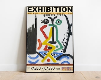 Picasso Exhibition Poster, Picasso Art Print, Modern Art Print, Picasso Print, Minimal Art Print, Picasso Poster, Black And White Art