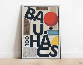 Bauhaus Exhibition Poster, Bauhaus 1923 Ausstellung Print, Bauhaus Exhibition Home Decor Art, Exhibition Wall Decor